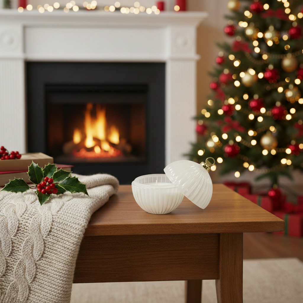 Baby Christmas Bauble Candle Jars