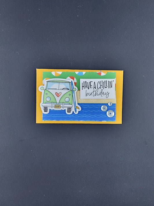 Beach Birthday Themed Gift Card Holder