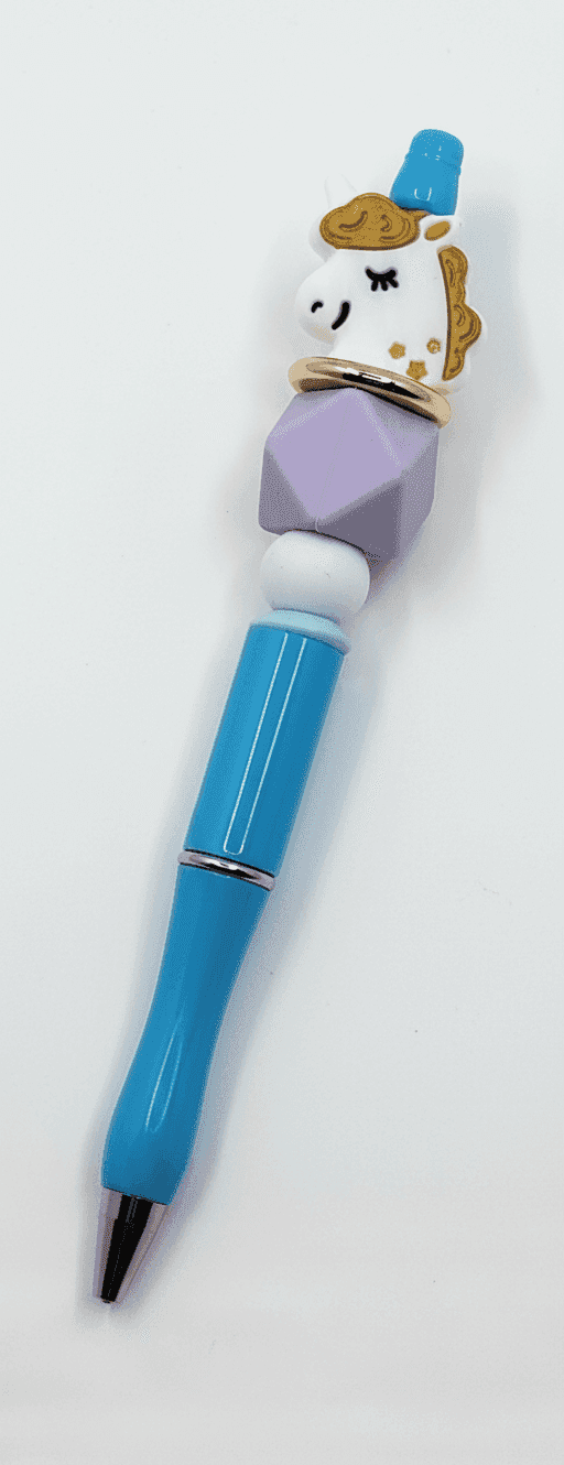 Handmade Beaded Unicorn Pen Aquarian Designs