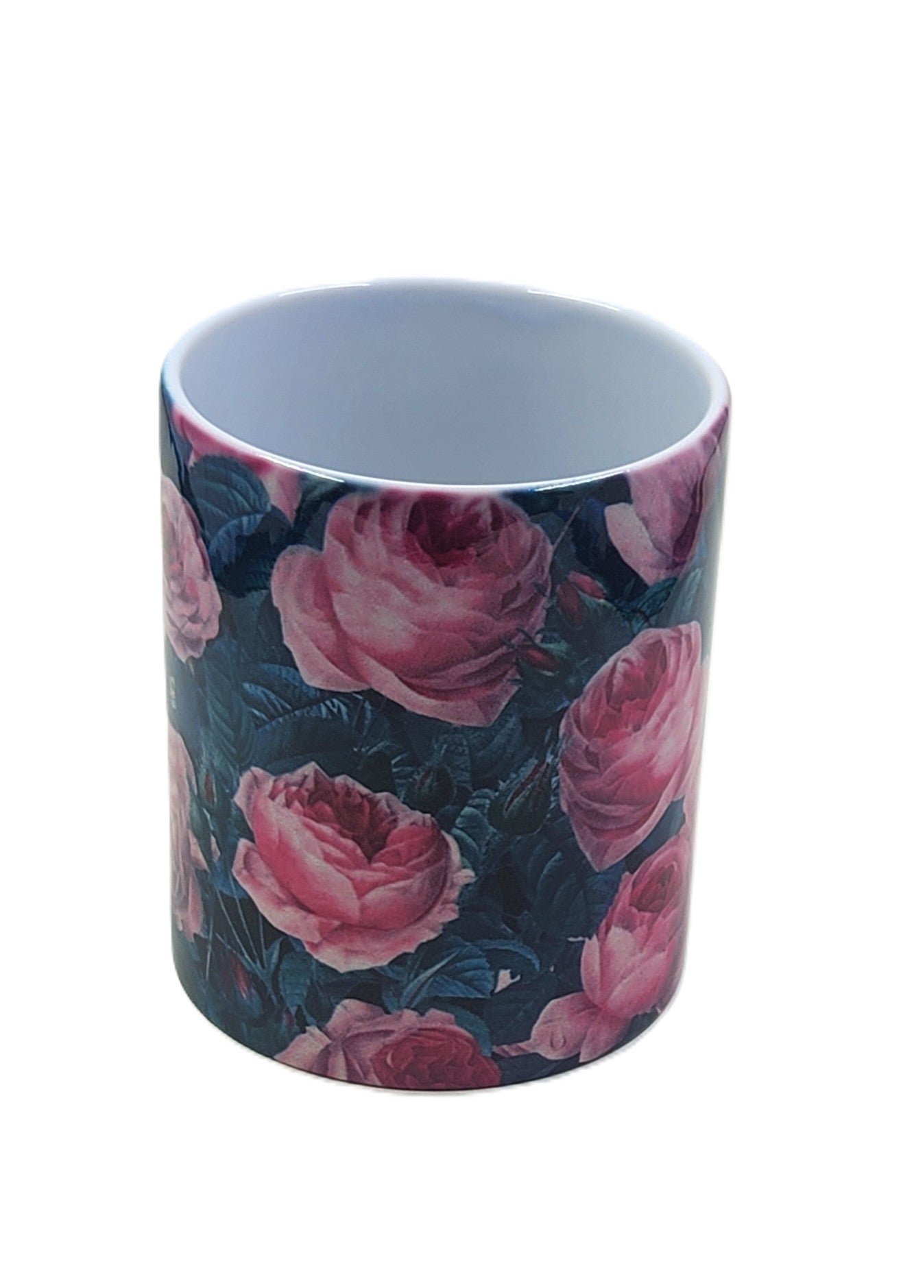 Cabbage Roses Butterfly Edge Mug and Coaster