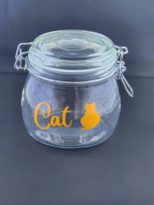 Cat Treats Flip Top Jar
