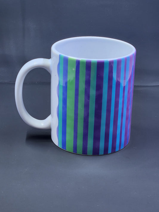 Colourful Stripes Handmade Mug