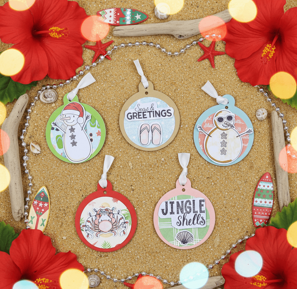 Handmade 10 Pack Summer Christmas Gift Tags Aquarian Designs