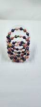 Handmade Light Pink and Dark Purple Wrap Around Bracelet