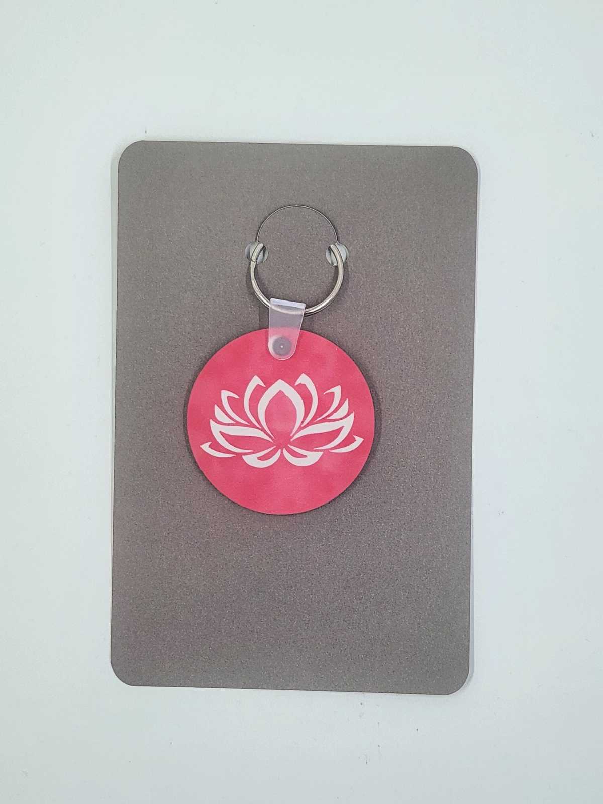 Handmade Pink Lotus Keyring beautiful – Aquarian Designs