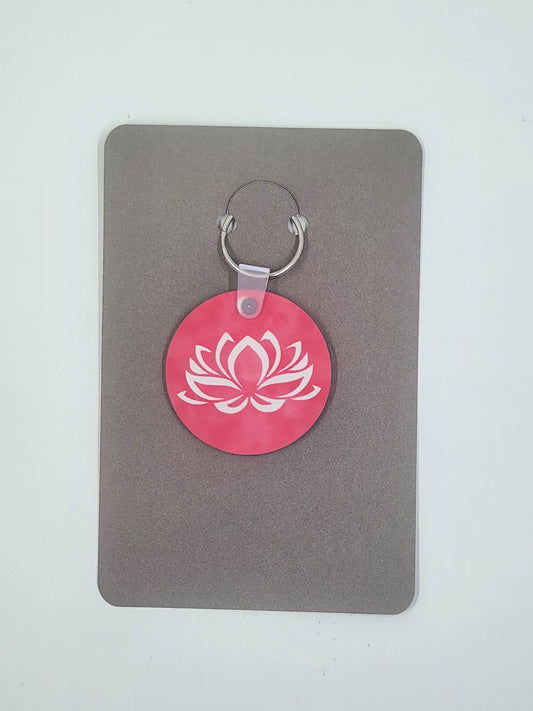 Handmade Pink Lotus Keyring