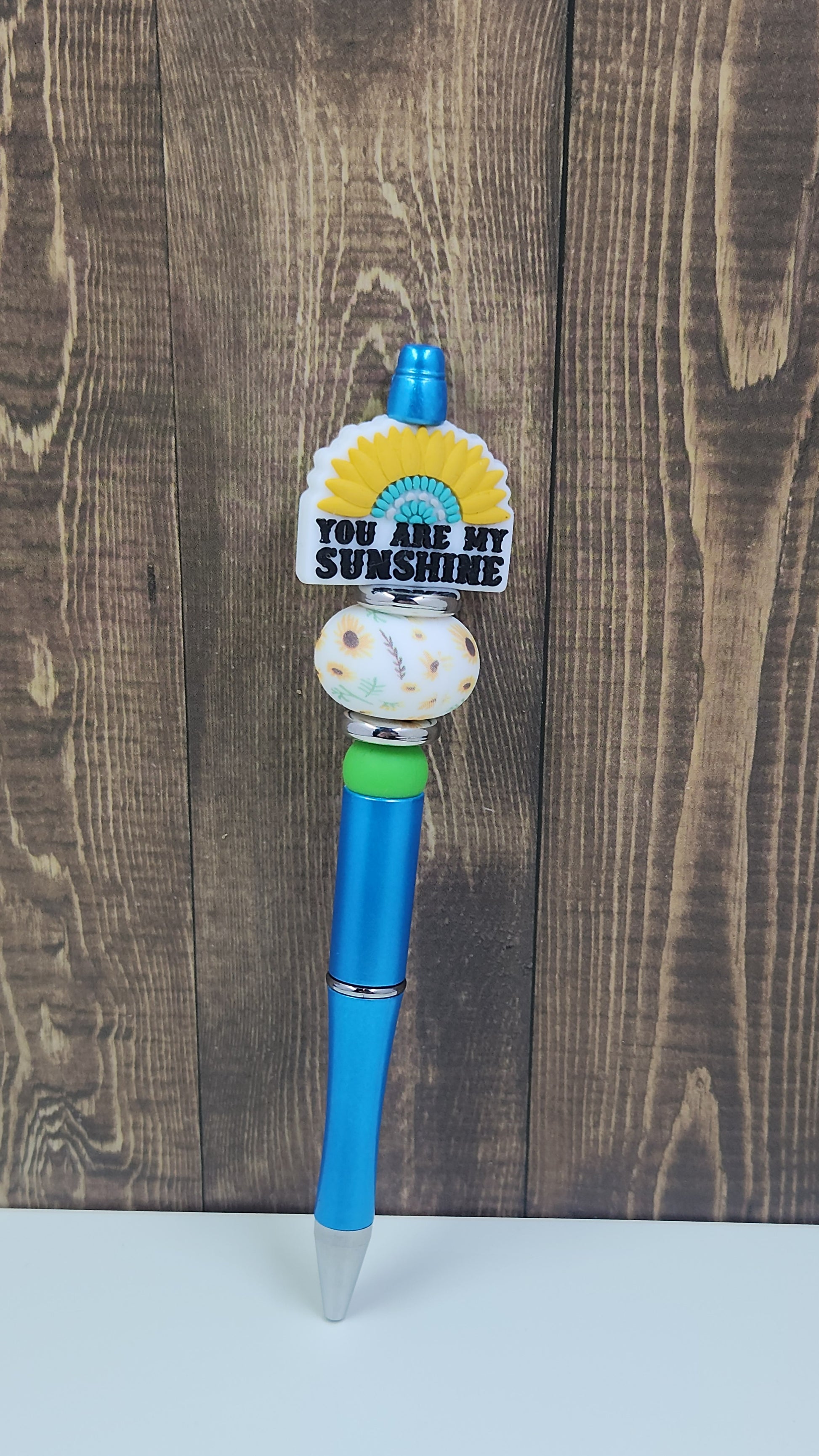 Handmade Sunflower Beaded Pen