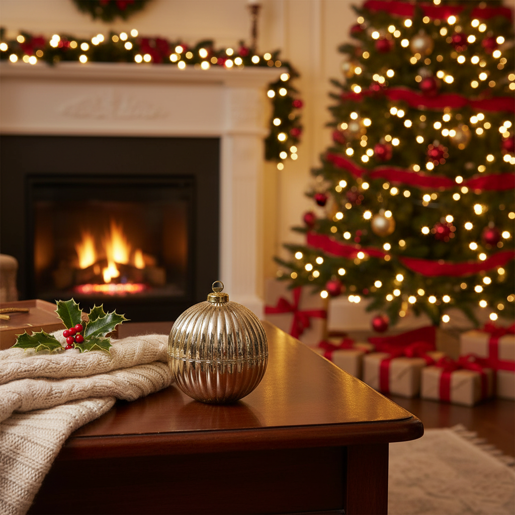 Hand-poured Medium Christmas Bauble Candles