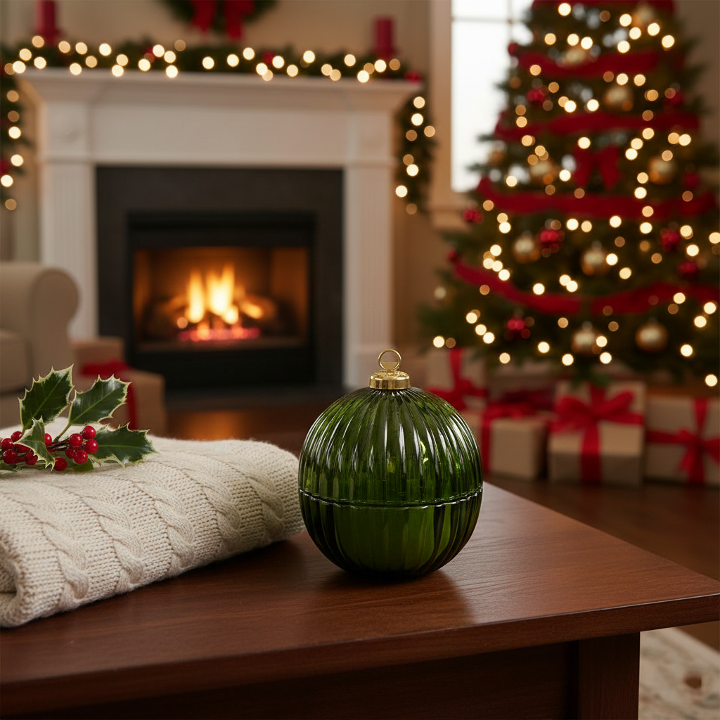Hand-poured Medium Christmas Bauble Candles