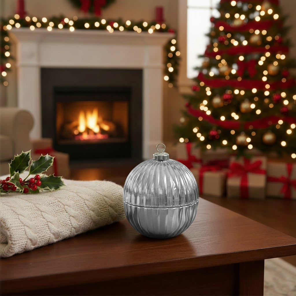 Hand-poured Medium Christmas Bauble Candles