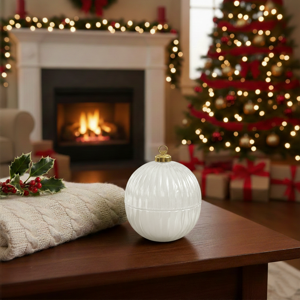 Hand-poured Medium Christmas Bauble Candles