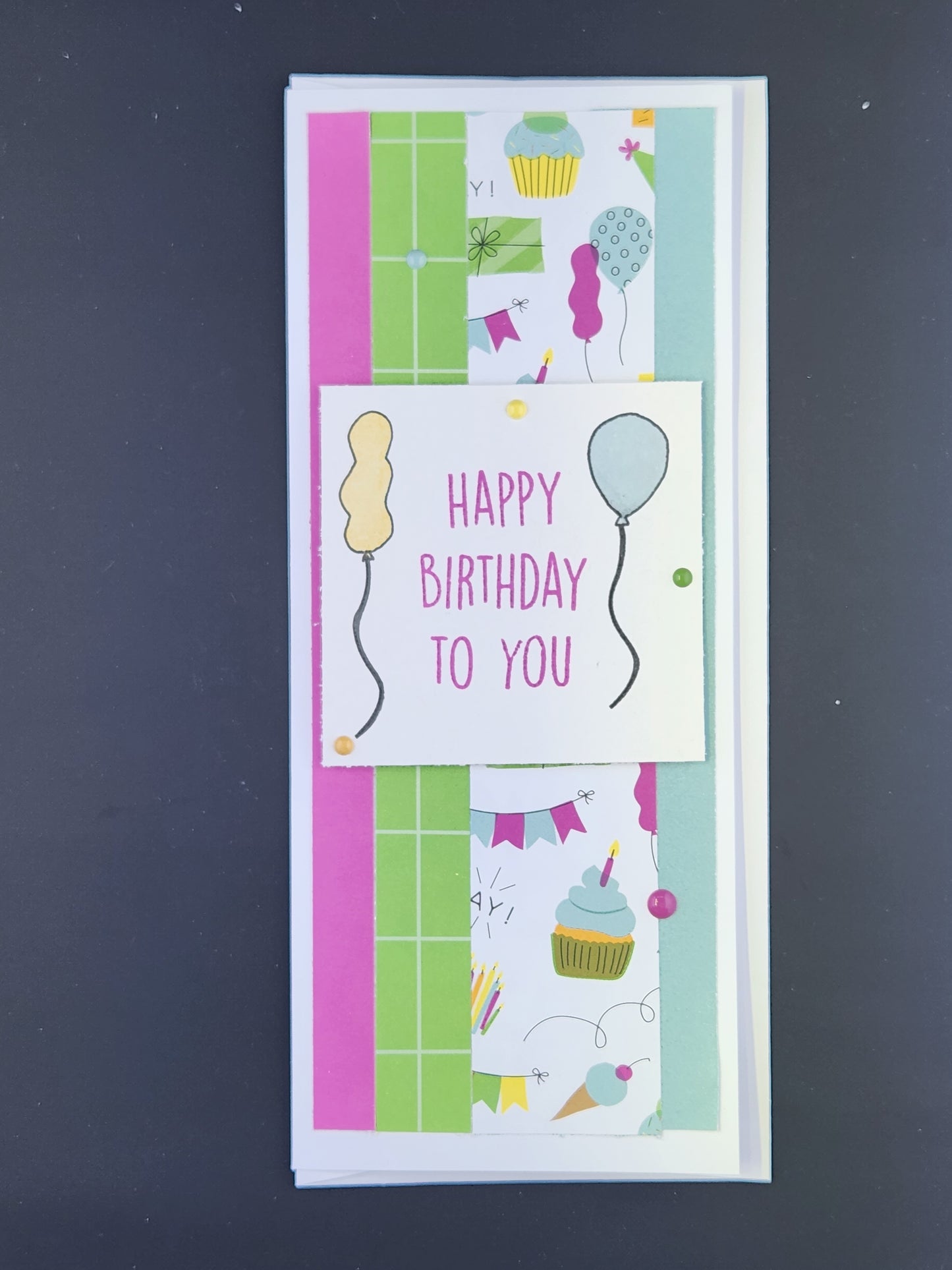 Slimline Birthday Card and Gift Card Holder