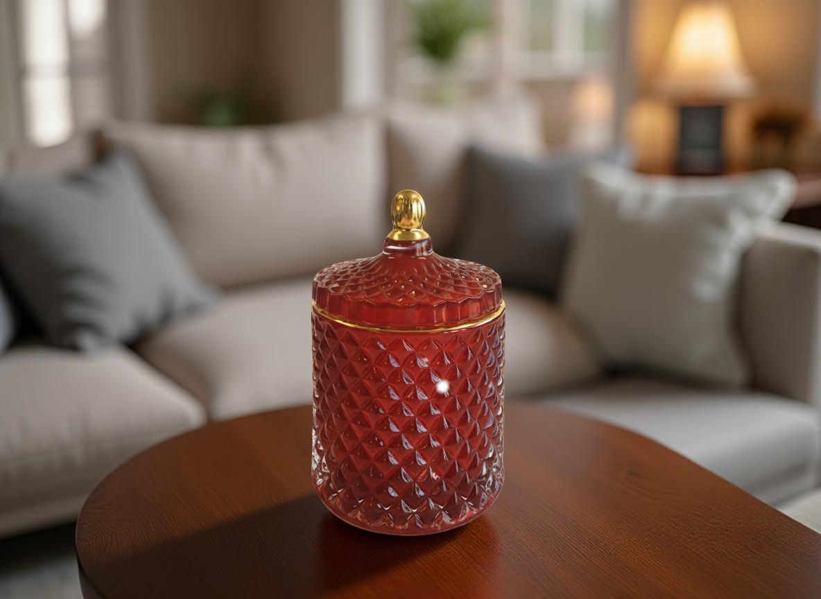 Small Geo Cut Hand-Poured Candle