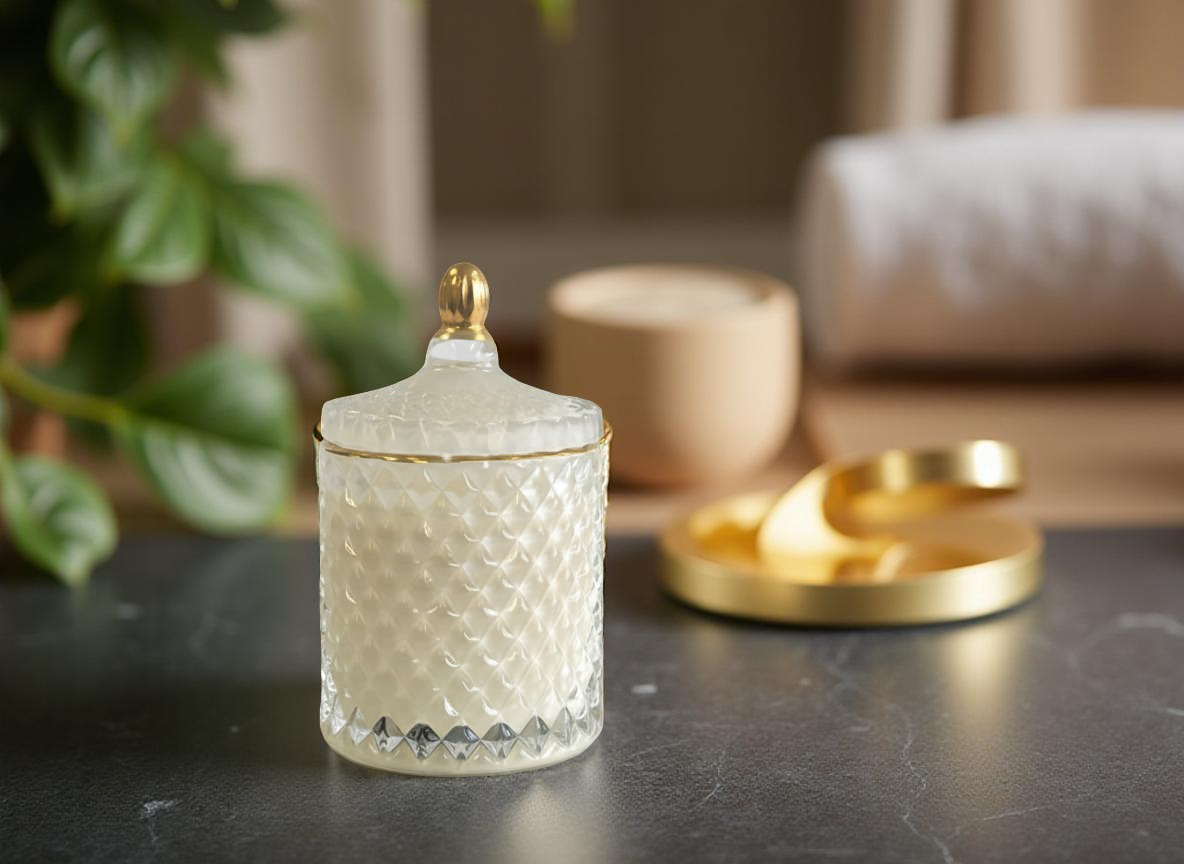 Small Geo Cut Hand-Poured Candle