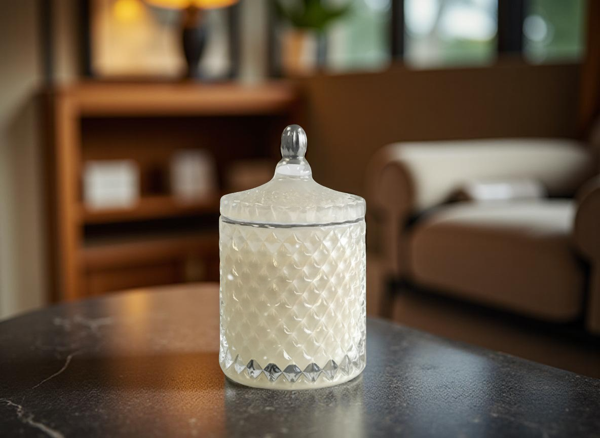 Small Geo Cut Hand-Poured Candle