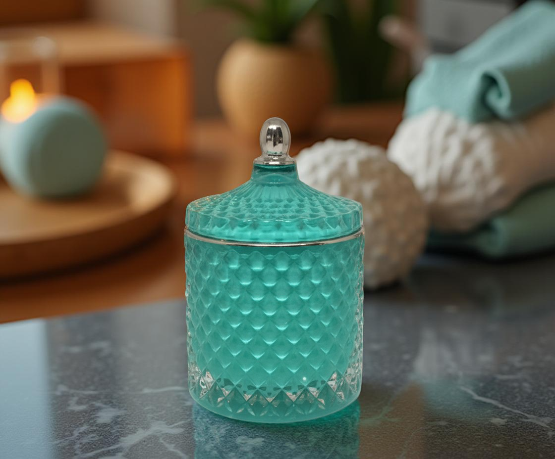 Small Geo Cut Hand-Poured Candle