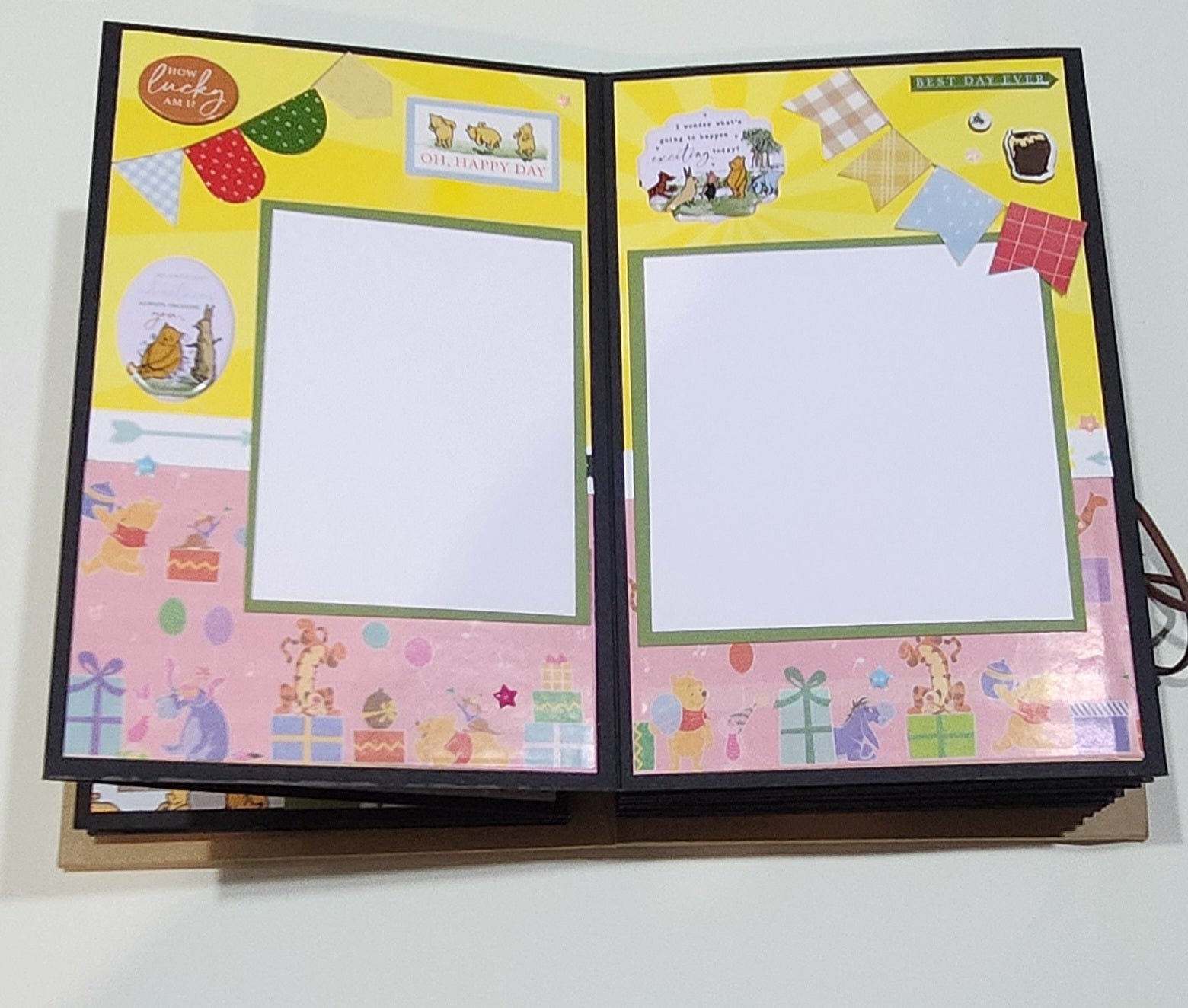 Winnie the Pooh celebrate photo book page